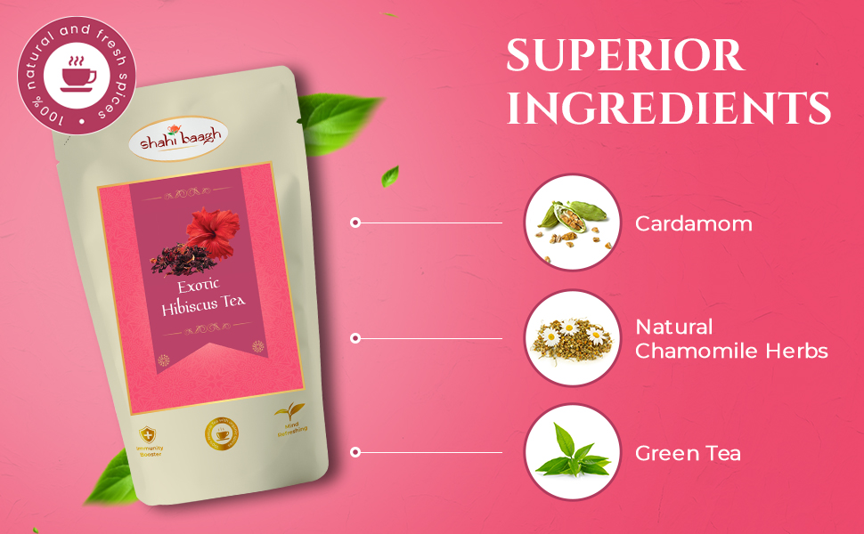 Superior Ingredients of Hibiscus tea banner