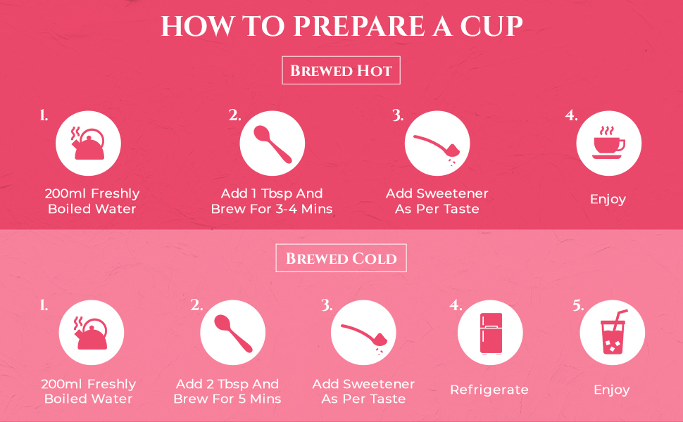 how to prepare a cup hibiscus tea